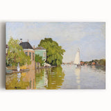 Impressionist Landscape Wall Art - Houses on the Achterzaan by Monet