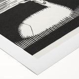 Modern Gazelle Wall Art - Minimalist Black and White Contemporary Decor