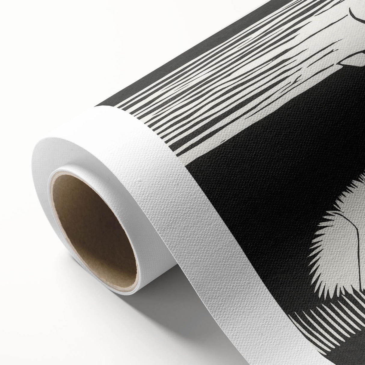 Modern Gazelle Wall Art - Minimalist Black and White Contemporary Decor