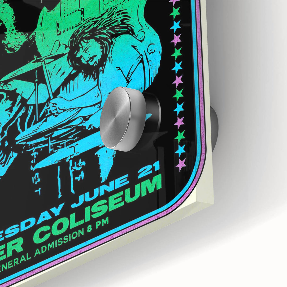 Led Zeppelin 1972 North American Tour Poster | Retro Music Wall Art