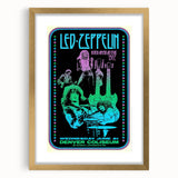 Led Zeppelin 1972 North American Tour Poster | Retro Music Wall Art