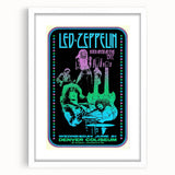 Led Zeppelin 1972 North American Tour Poster | Retro Music Wall Art