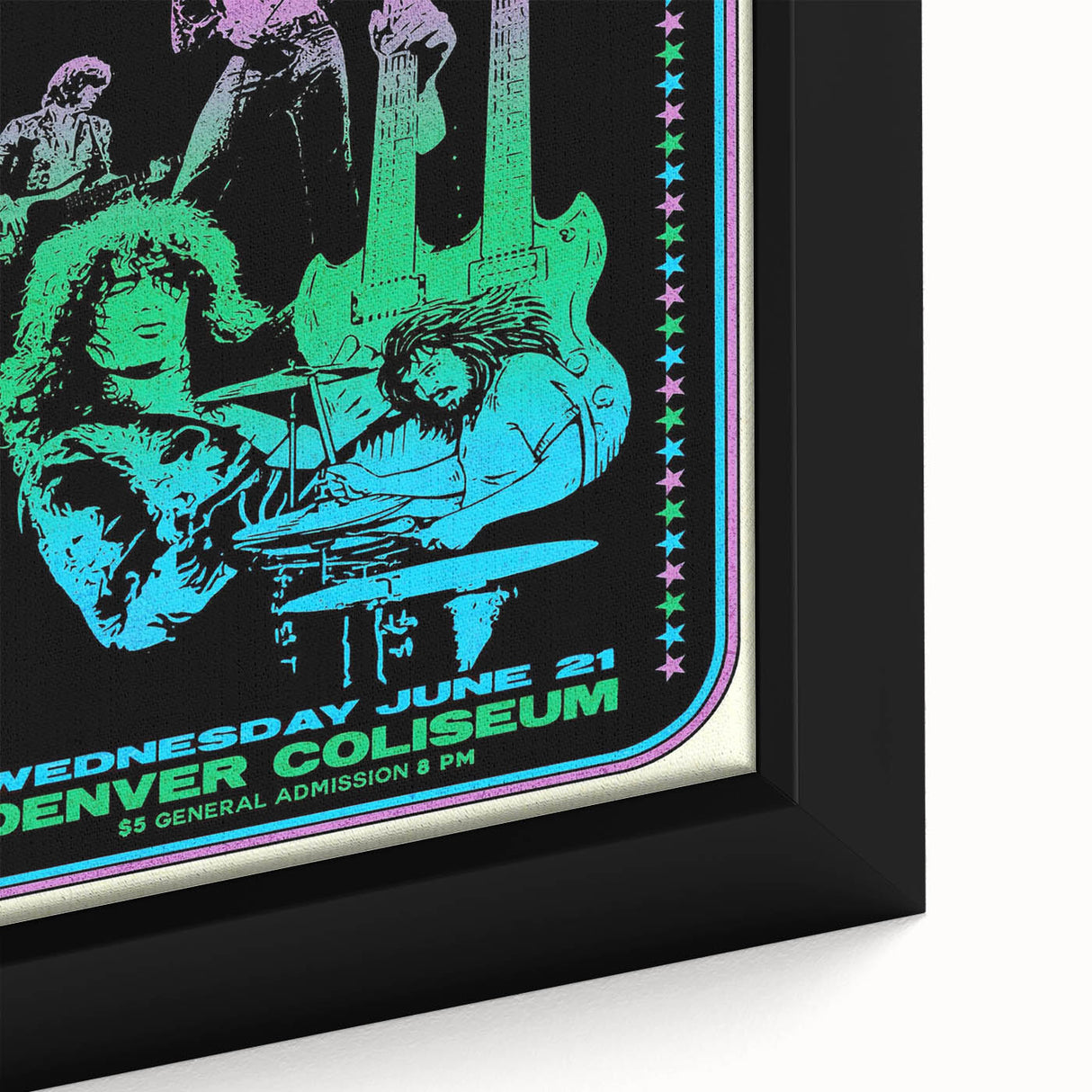 Led Zeppelin 1972 North American Tour Poster | Retro Music Wall Art