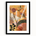 Extra large abstract art print featuring vibrant autumn colors on a textured canvas, framed in black.