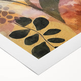 Art deco poster featuring an autumnal forest scene on rolled canvas, suited for dining room decor.