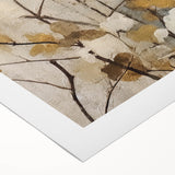 Elegant Gold & Gray Floral Wall Art – Modern Canvas Print