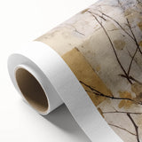 Elegant Gold & Gray Floral Wall Art – Modern Canvas Print