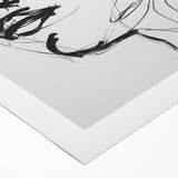 Abstract figurative wall art on rolled canvas showcasing vibrant colors and dynamic shapes, ideal for modern decor. Packaged securely in a protective tube.