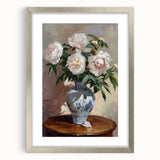 Abstract floral art frame with mat in silver, showcasing intricate designs and vibrant colors, perfect for modern home decor or art enthusiasts.