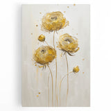 Abstract floral stretched canvas artwork showcasing vibrant colors and intricate patterns, perfect for adding a modern touch to home decor or office spaces.