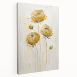Abstract floral stretched canvas artwork showcasing vibrant colors and intricate designs, viewed from the side. Ideal for modern home decor and art enthusiasts.