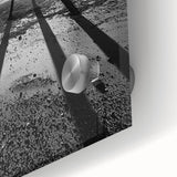 Abstract landscape artwork in vibrant colors, showcasing layers of acrylic paint on glass, emphasizing texture and depth in a contemporary style. Perfect for modern decor.