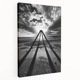 Stretched canvas showcasing an abstract landscape design in vibrant colors, highlighting textured brushstrokes and depth, ideal for modern home decor.