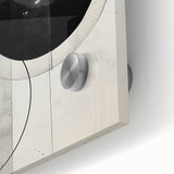 Abstract minimalist wall art design in vibrant colors featuring a close-up view of smooth acrylic glass texture, ideal for modern home decor or office spaces.