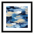 Navy Blue Modern Abstract Wall Art – Contemporary Canvas Decor