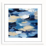 Navy Blue Modern Abstract Wall Art – Contemporary Canvas Decor