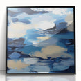 Navy Blue Modern Abstract Wall Art – Contemporary Canvas Decor
