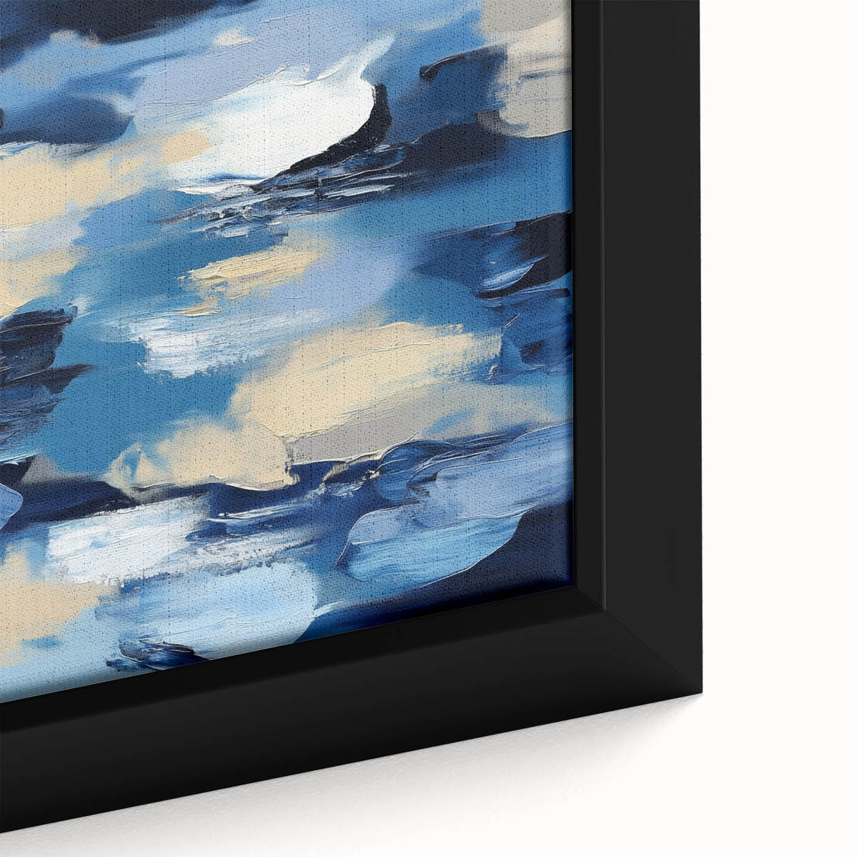 Navy Blue Modern Abstract Wall Art – Contemporary Canvas Decor