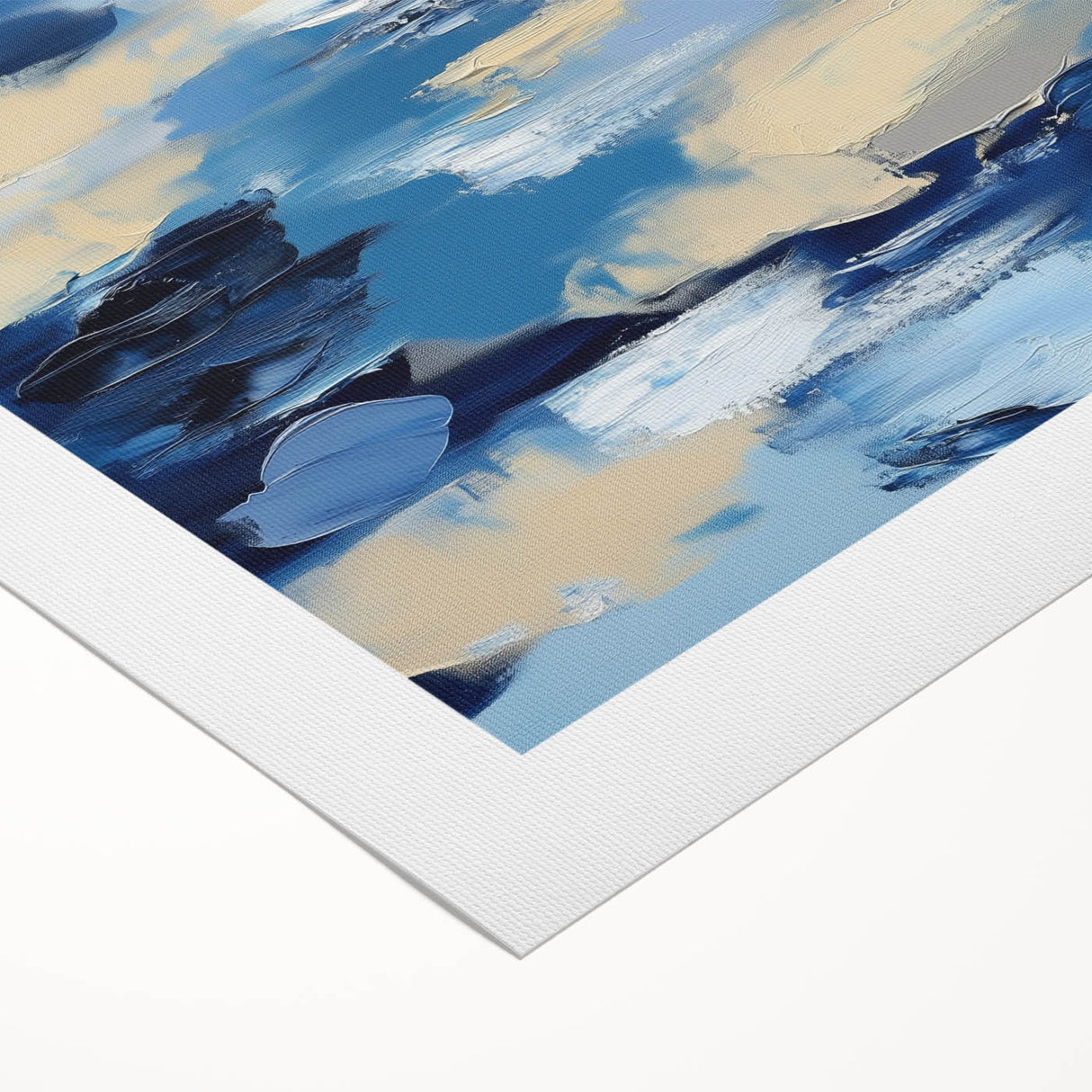 Navy Blue Modern Abstract Wall Art – Contemporary Canvas Decor