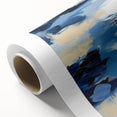 Navy Blue Modern Abstract Wall Art – Contemporary Canvas Decor