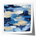 Navy Blue Modern Abstract Wall Art – Contemporary Canvas Decor