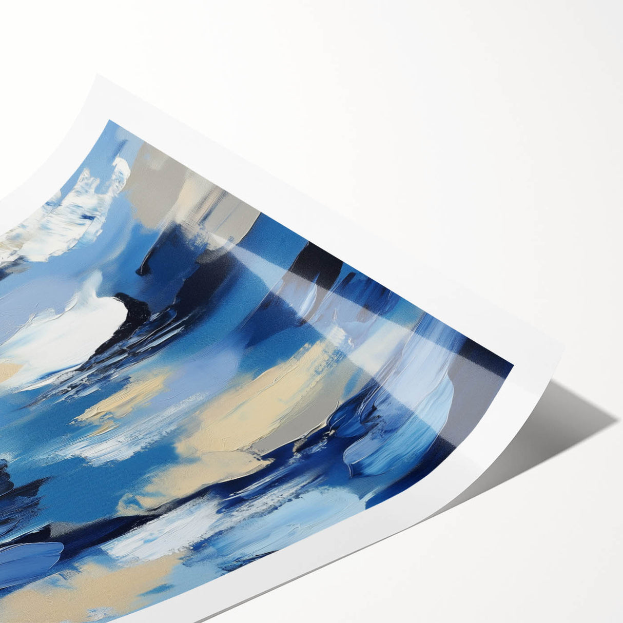 Navy Blue Modern Abstract Wall Art – Contemporary Canvas Decor