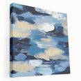 Navy Blue Modern Abstract Wall Art – Contemporary Canvas Decor