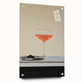 Large abstract wall art on acrylic glass featuring vibrant colors and geometric shapes.