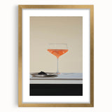 Extra large abstract art print in textured gold and black, framed with mat, ideal for living room decor.