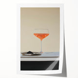 Rolled canvas print featuring a floral design in soft pastel shades, ideal for dining room wall art.