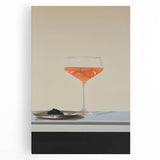 Large black and white stretched canvas of various culinary items, ideal for kitchen wall art.