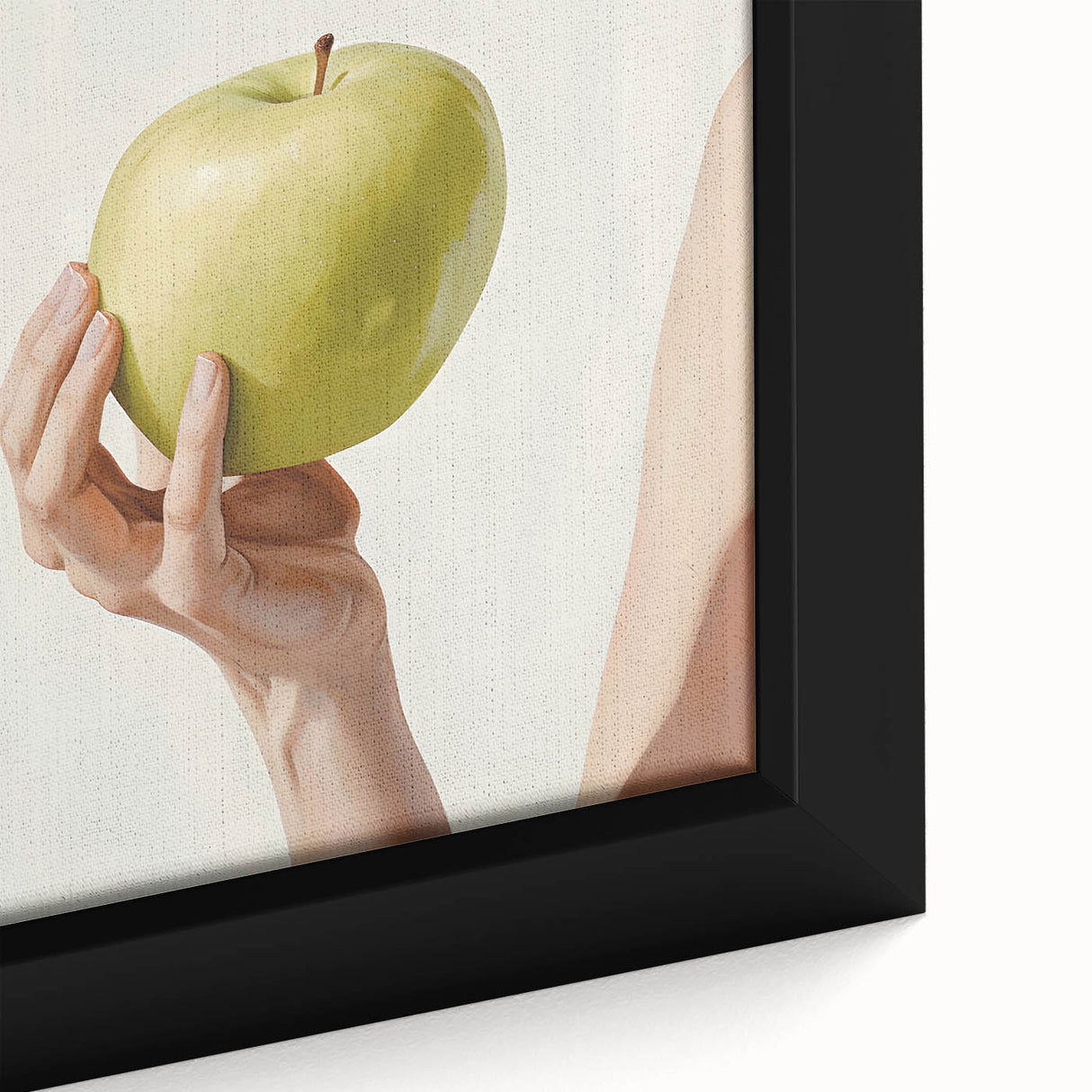 Extra large framed canvas featuring a close-up of colorful fruits on a black background, ideal for living room decor.
