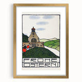 Charming Church Landscape Wall Art - Traditional Easter Decor Print