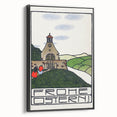 Charming Church Landscape Wall Art - Traditional Easter Decor Print