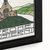 Charming Church Landscape Wall Art - Traditional Easter Decor Print