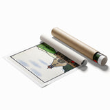 Charming Church Landscape Wall Art - Traditional Easter Decor Print