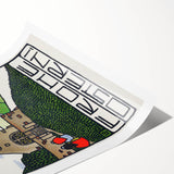 Charming Church Landscape Wall Art - Traditional Easter Decor Print