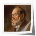 Realistic Wall Art - Portrait Study of an Elderly Man in Classical Realism