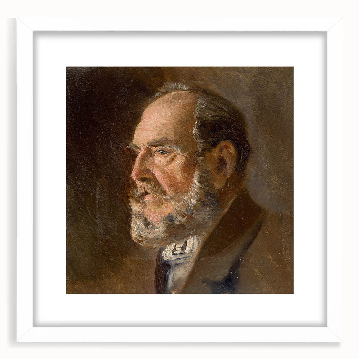 Realistic Wall Art - Portrait Study of an Elderly Man in Classical Realism