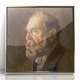 Realistic Wall Art - Portrait Study of an Elderly Man in Classical Realism