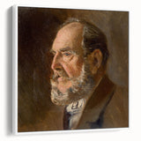 Realistic Wall Art - Portrait Study of an Elderly Man in Classical Realism