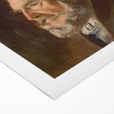 Realistic Wall Art - Portrait Study of an Elderly Man in Classical Realism