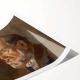 Realistic Wall Art - Portrait Study of an Elderly Man in Classical Realism