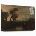 Historical Romanticism Canvas: Newark Abbey at Twilight