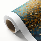 Abstract floral design on a rolled canvas, featuring vibrant colors and intricate patterns, ideal for enhancing home decor. Packaged securely in a durable tube for shipping.