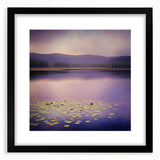 Abstract landscape artwork framed with a black mat, showcasing a modern design perfect for home decor. Ideal for adding a stylish touch to living spaces.