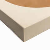 Abstract minimalist wall art stretched canvas showcasing a blend of soft pastel colors and geometric shapes, ideal for modern home decor and aesthetic appeal.