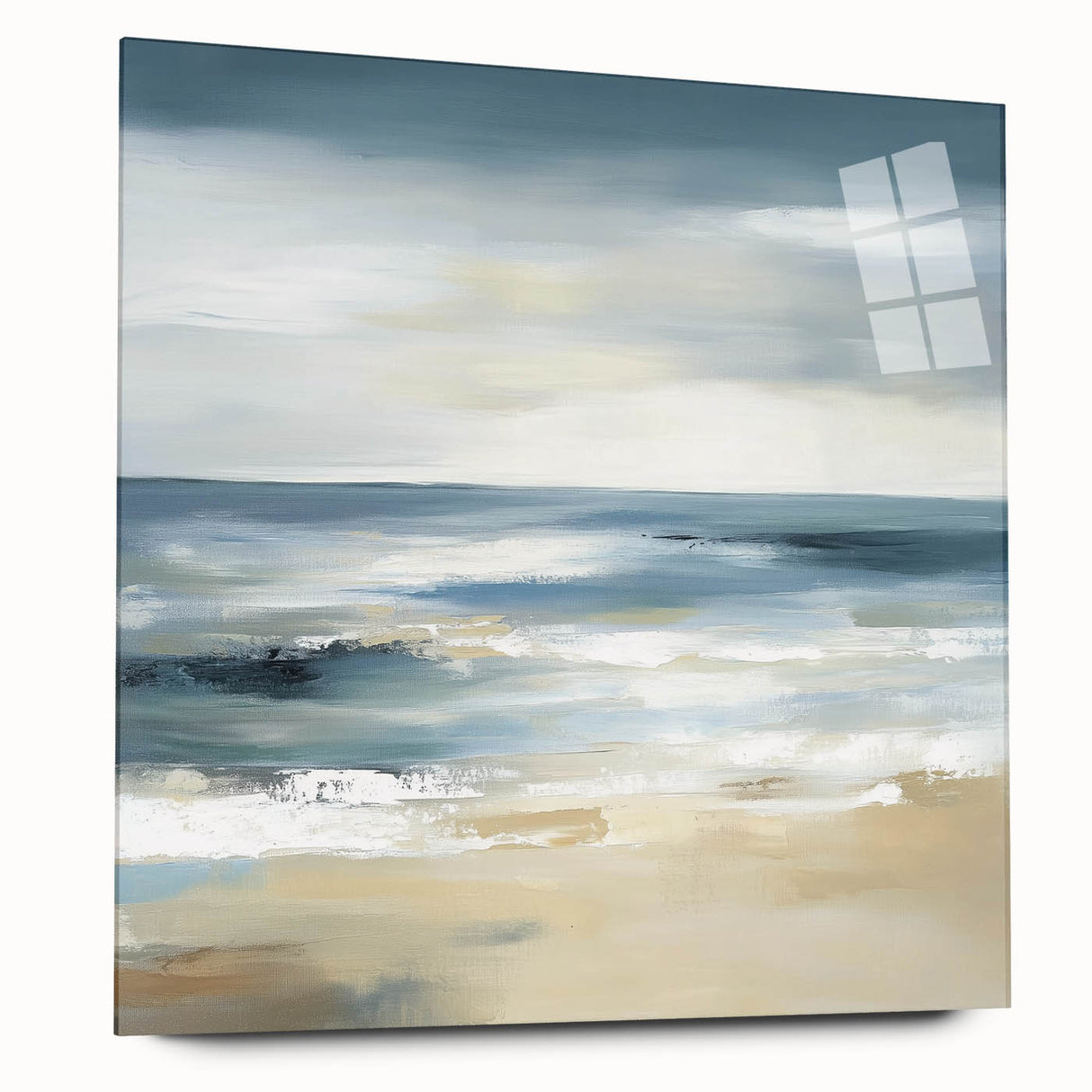 Coastal Modern Abstract Wall Art – Minimalist Ocean Canvas