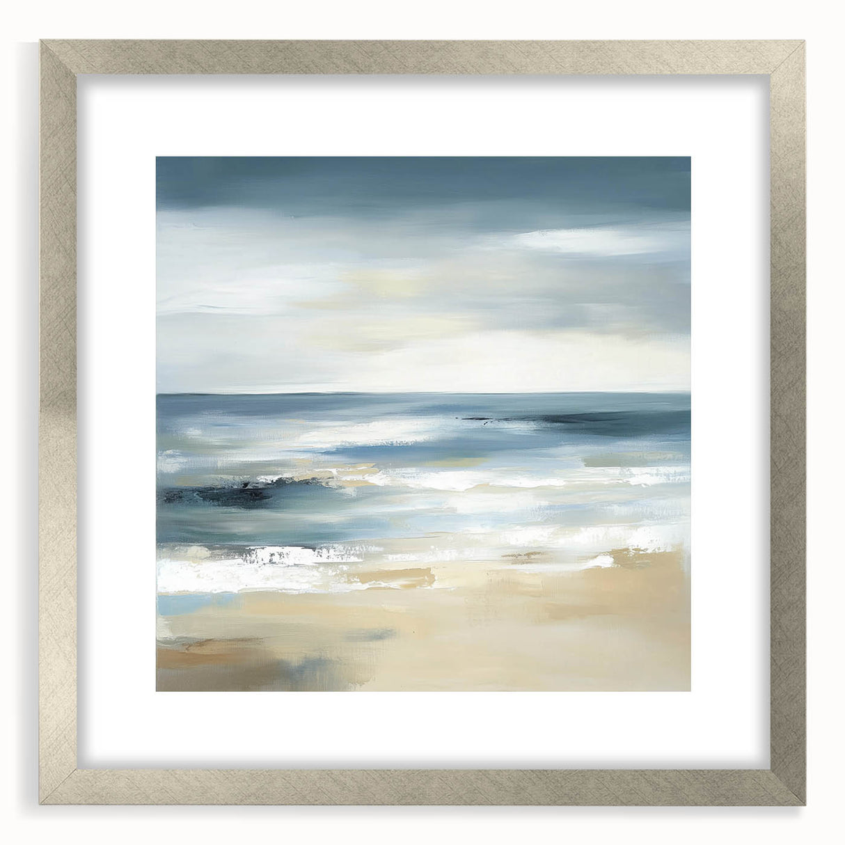 Coastal Modern Abstract Wall Art – Minimalist Ocean Canvas
