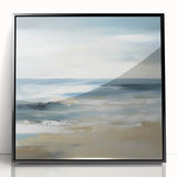 Coastal Modern Abstract Wall Art – Minimalist Ocean Canvas